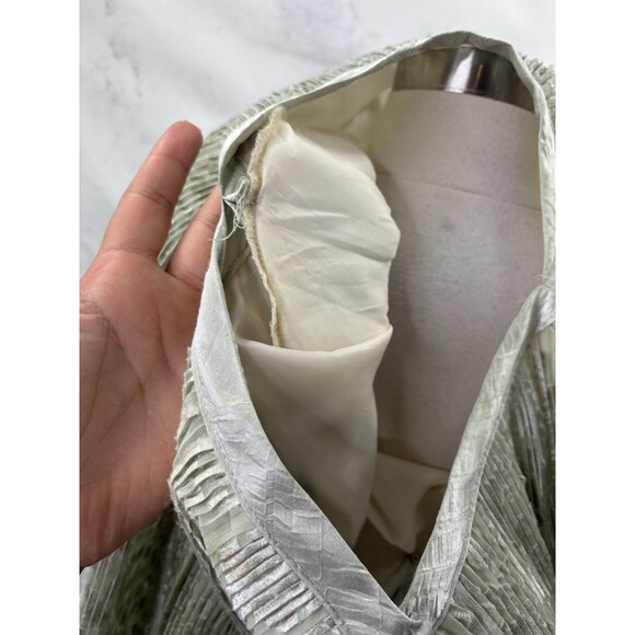 Vintage Jeanne Marc Designer Gown Dress 4/6 Accordion Pleated Art Deco Ethereal - Picture 12 of 16